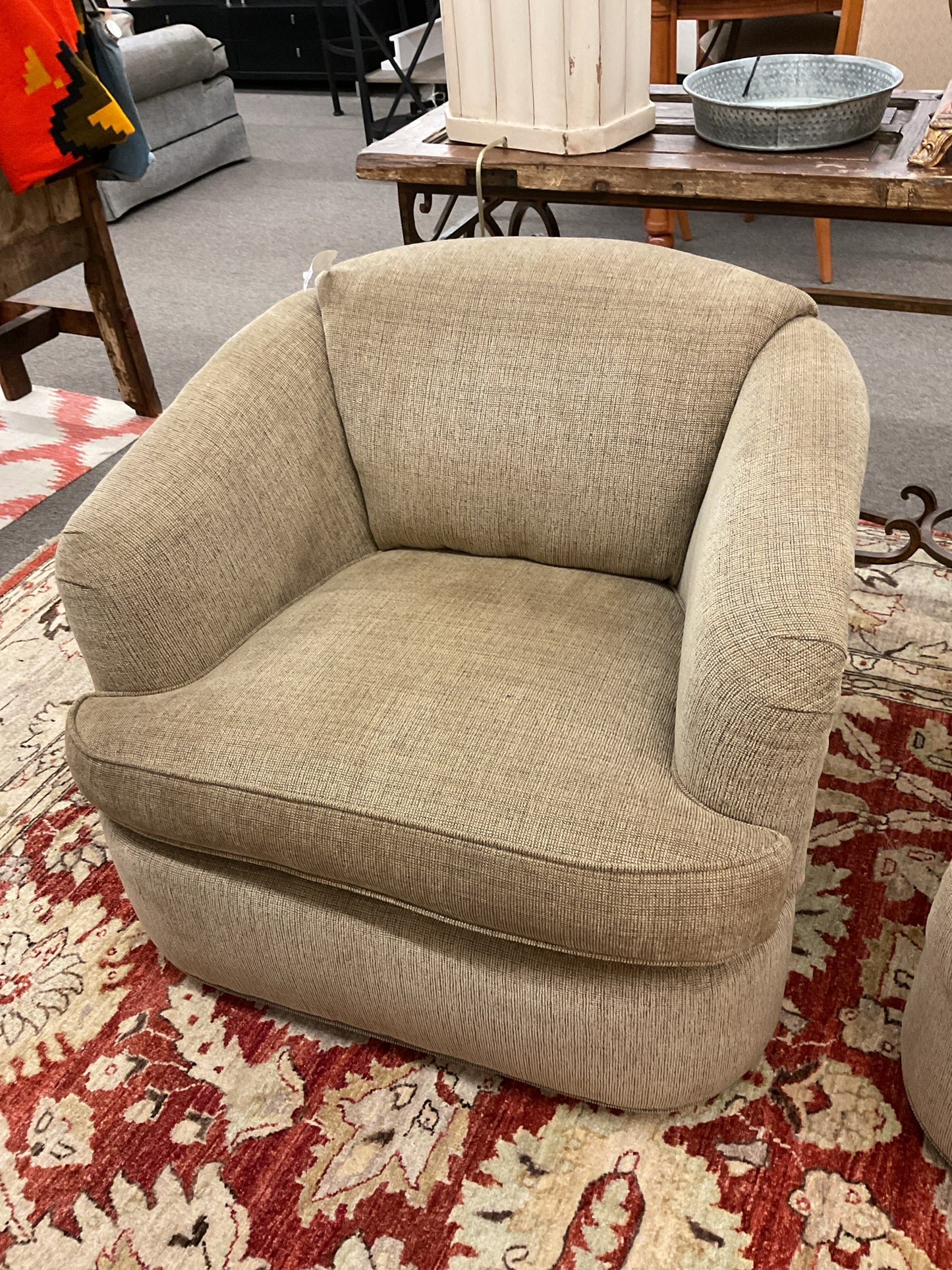 Swivel Barrel Club Chair