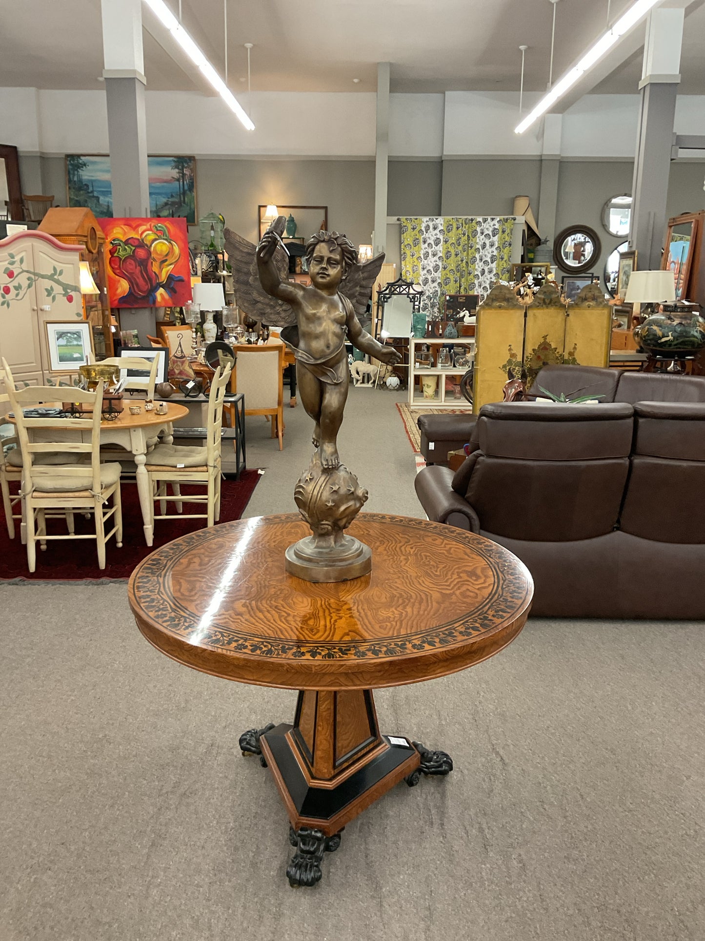 Large Cherub Bronze Sculpture