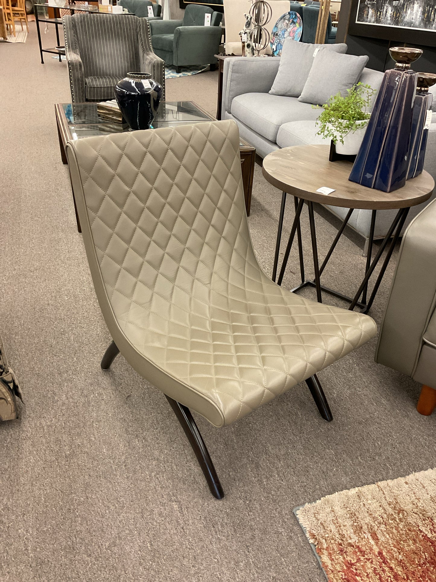 Arteriors Danforth MCM Dove Quilted Chair
