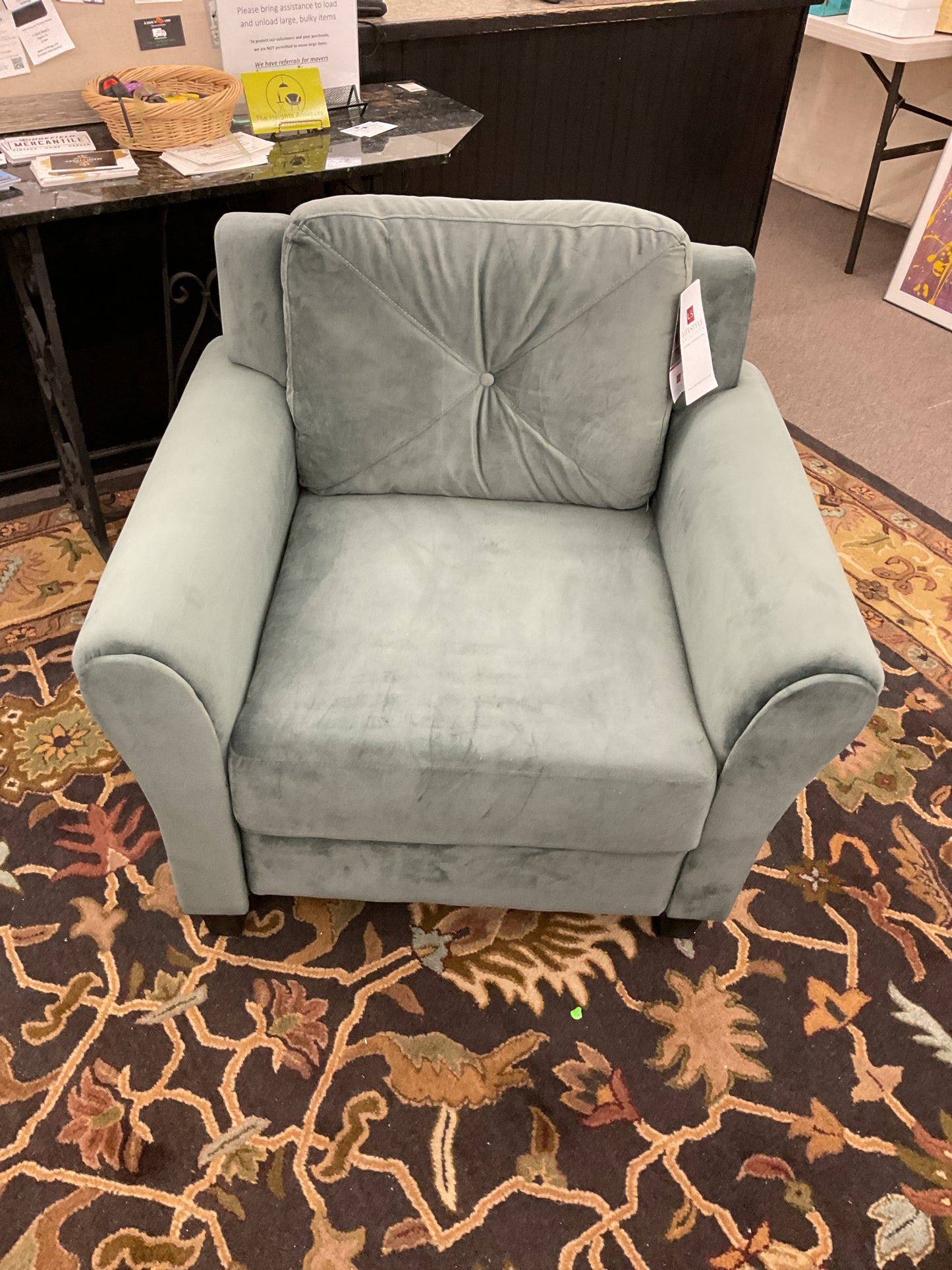 Teal Arm Chair by Lifestyle Solutions