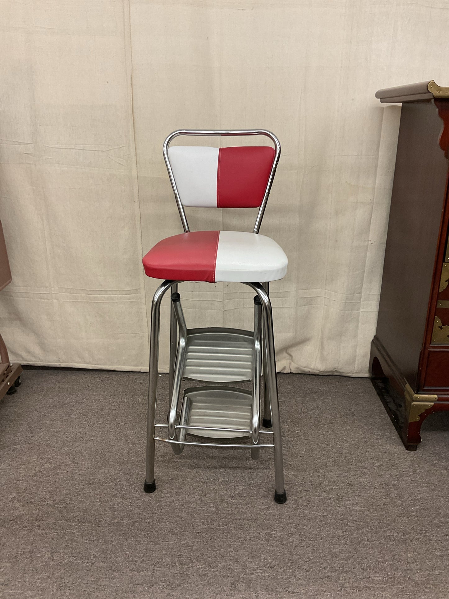Red and White Stool
