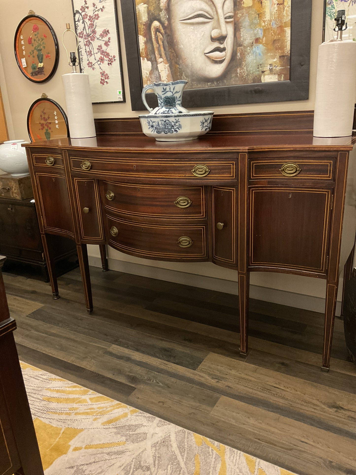 Federal Style Mahogany Vintage Sideboard