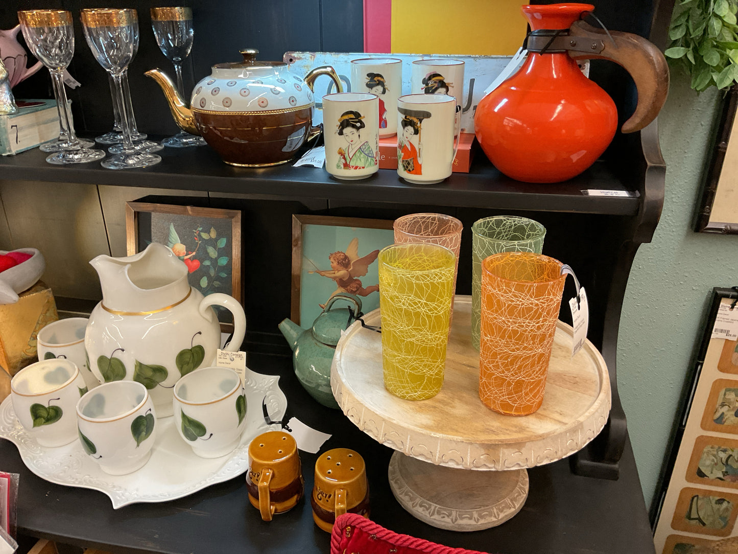 Glassware Vintage Spaghetti Glasses