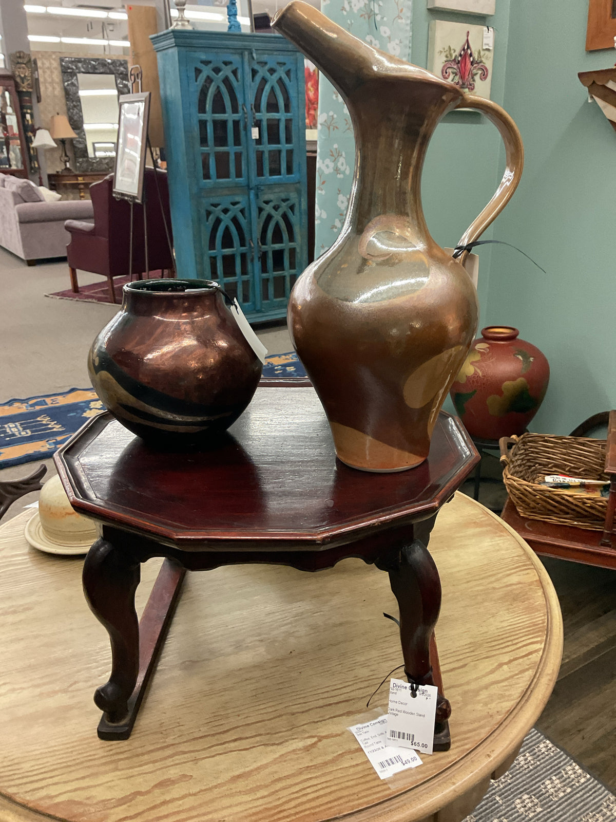 Stand Vintage Dark Wood