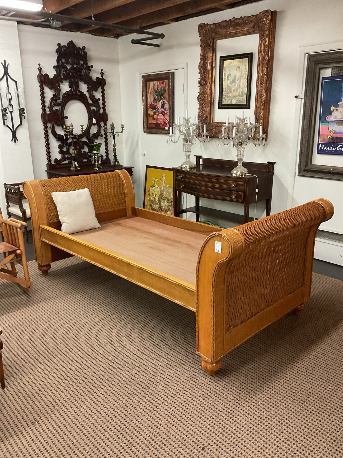 Caned Trundle Daybed