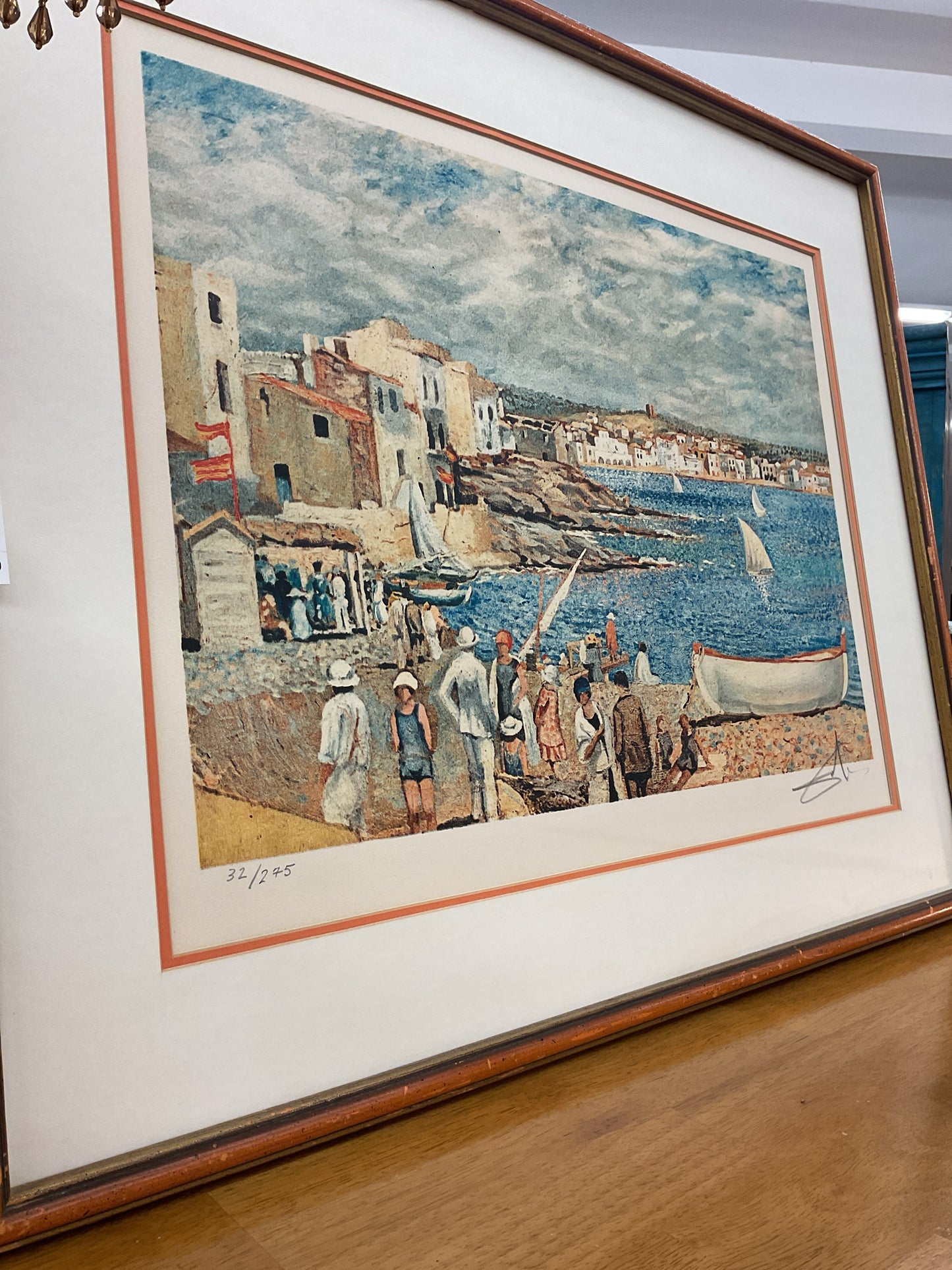 Salvador Dali Lithograph "Cadaques" Signed 29x24