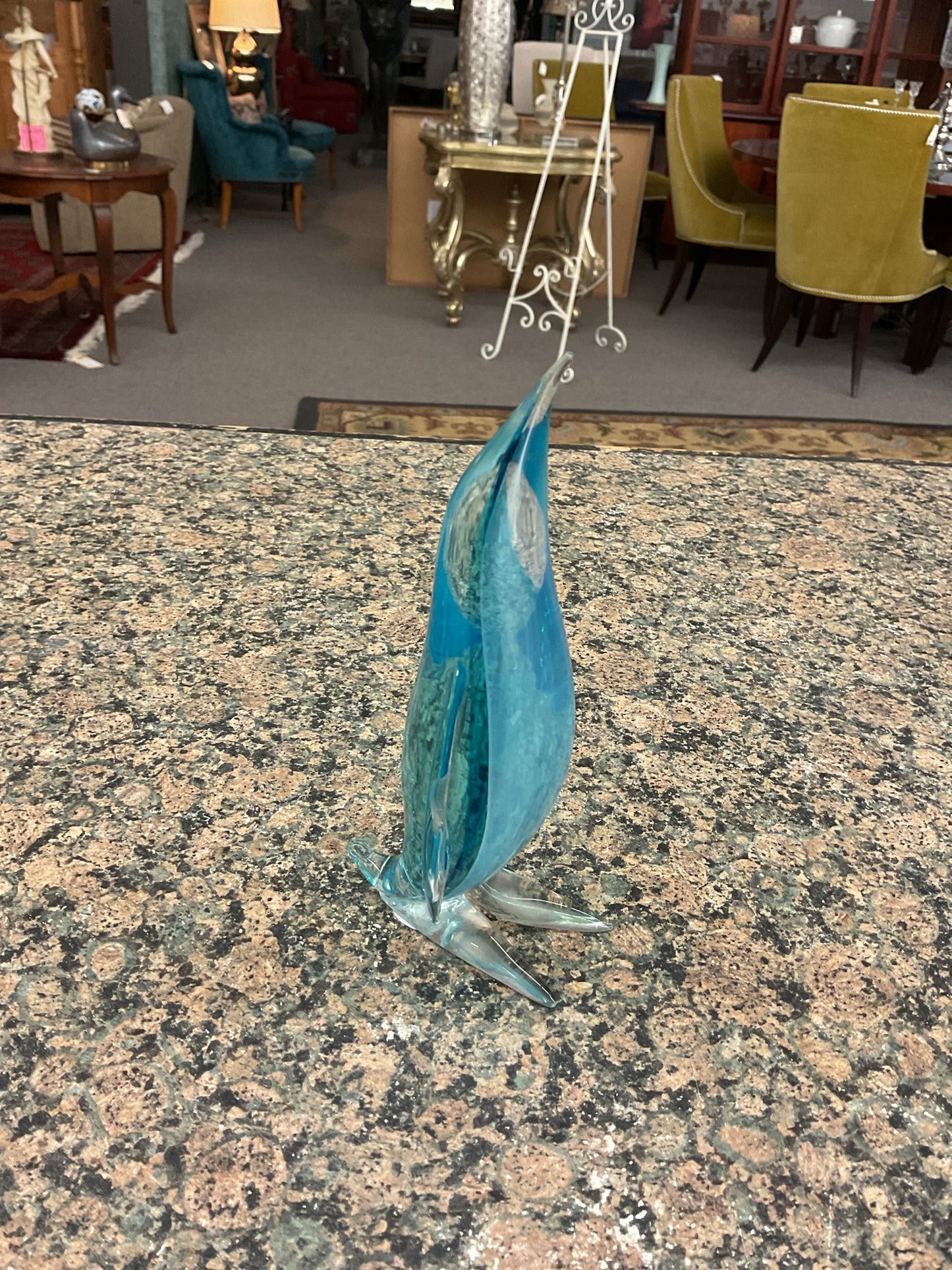 Murano Glass Da Ros Cenedese Blue in Blue Pinguin
