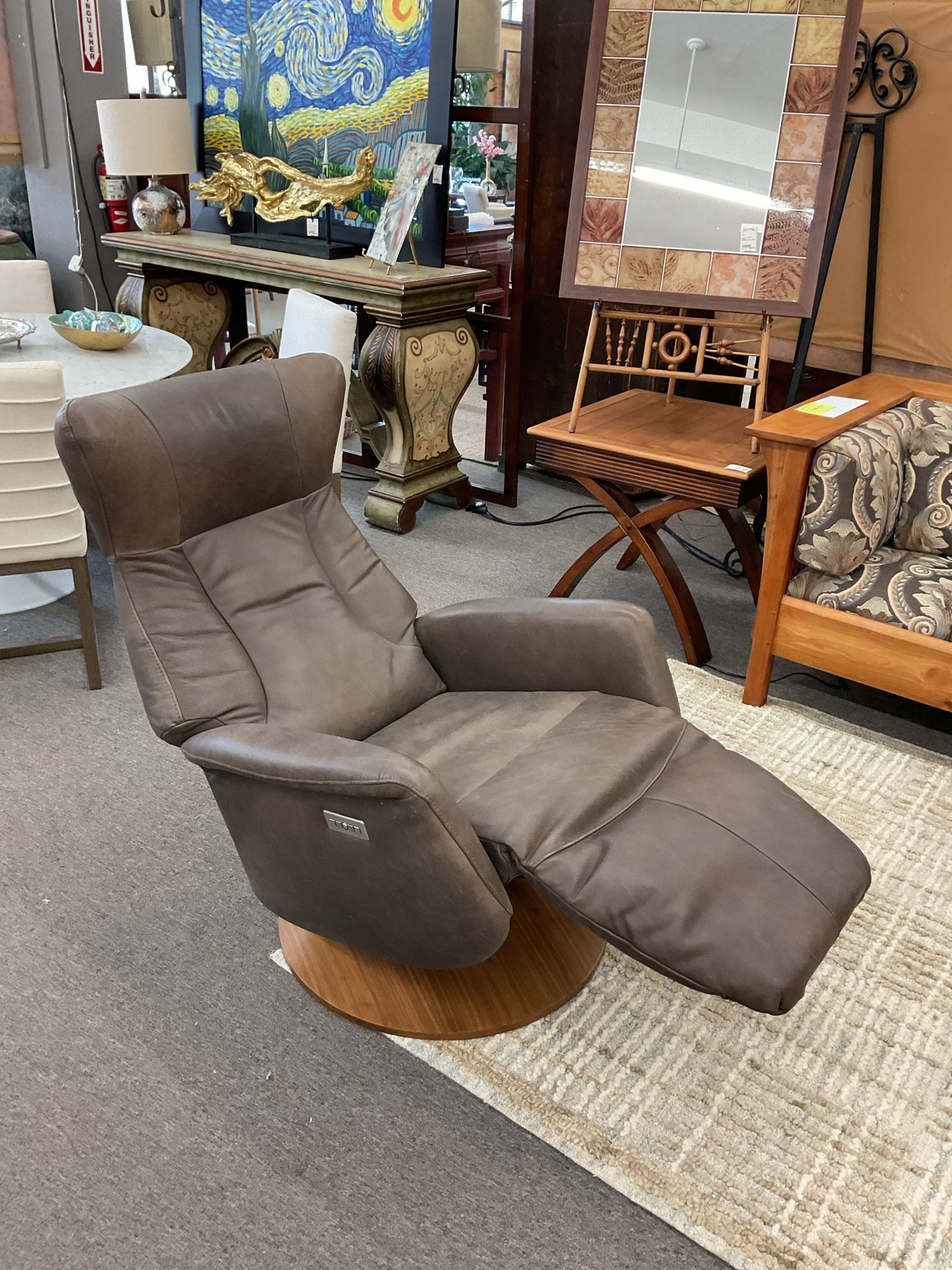 Modern Leather Powered Recliner