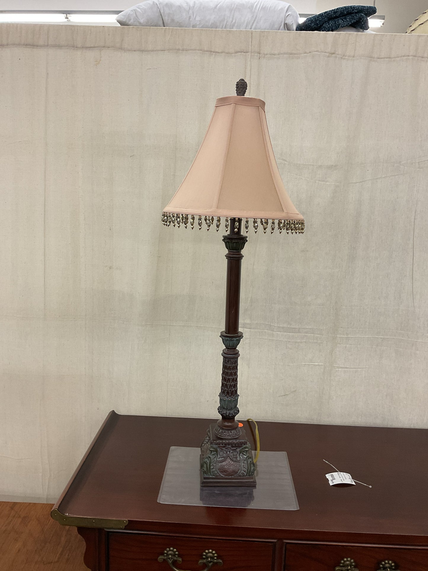 Buffet Lamp Brown with Tan Shade
