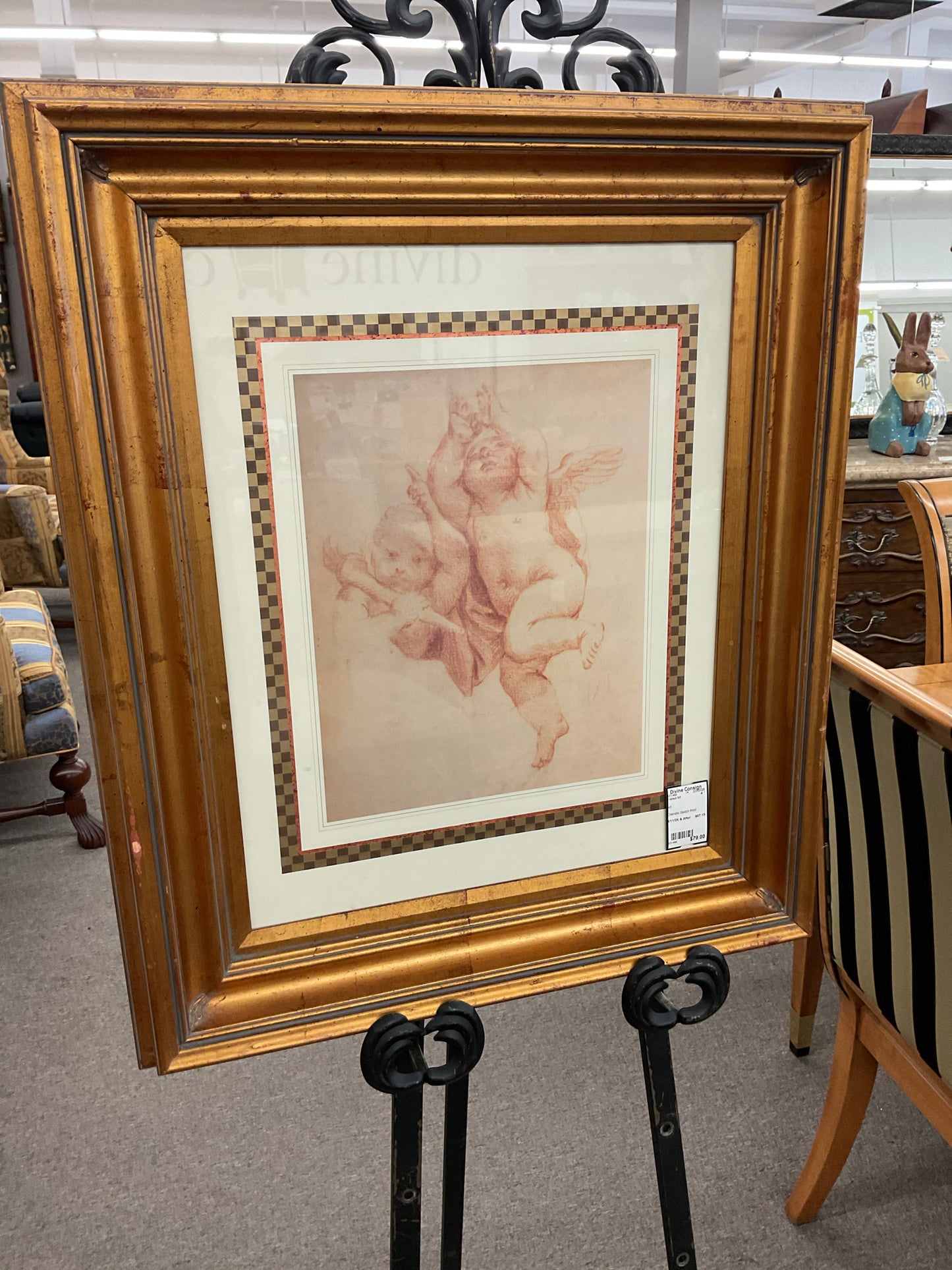 Cherubs Sketch Print