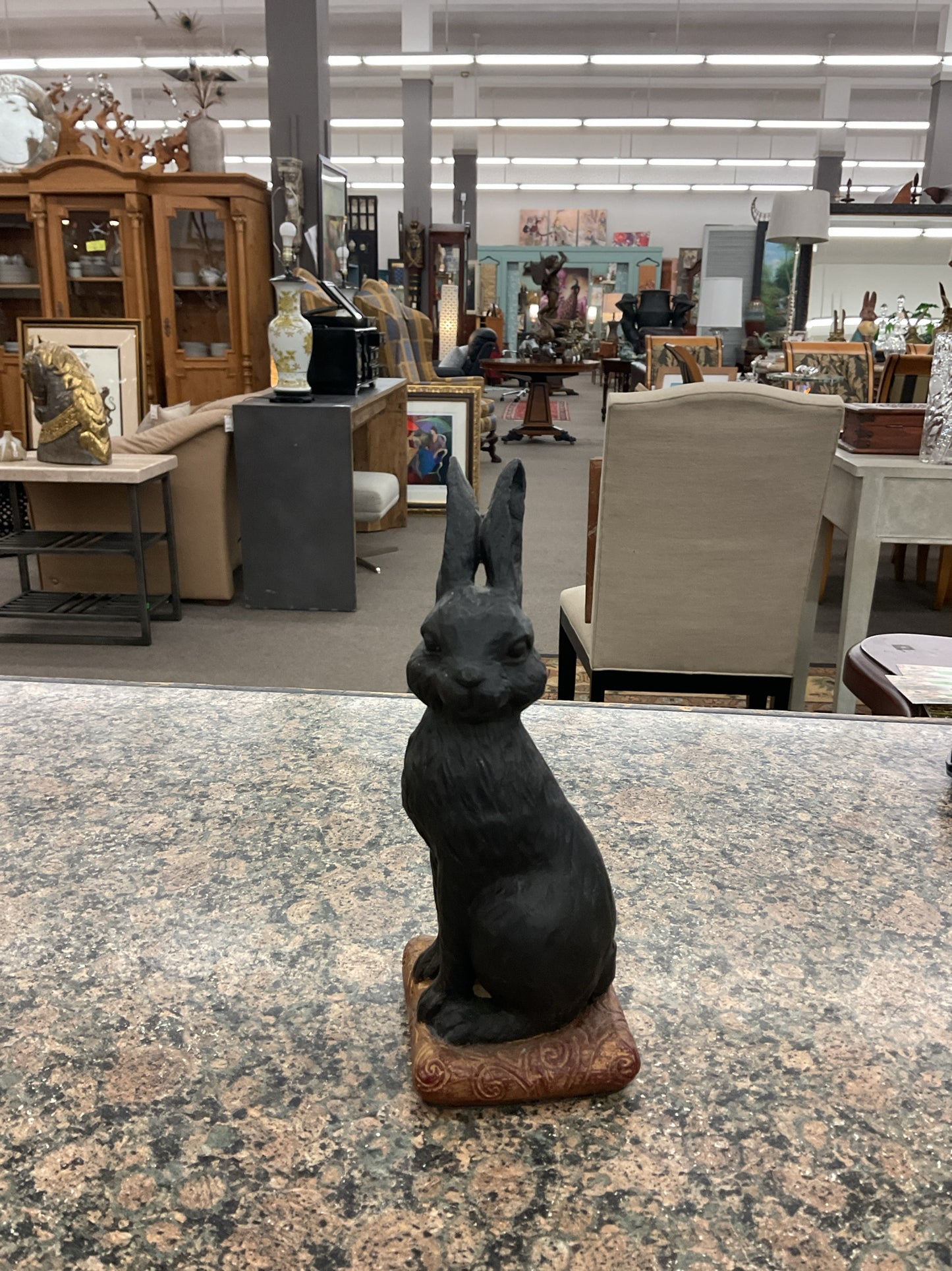 Bronze Bunny Rabbit Gold Base