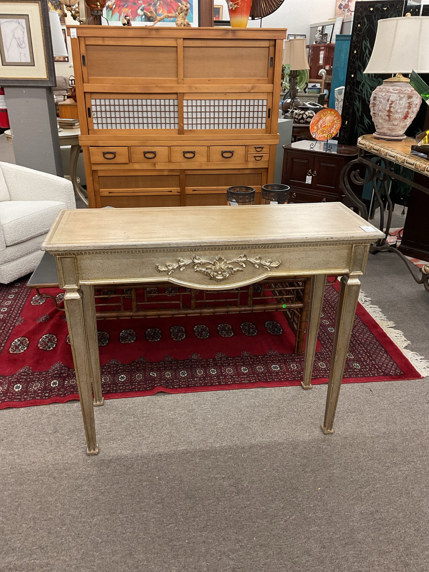 Entrance Table Silvery/Gold Finish 42x15x35"