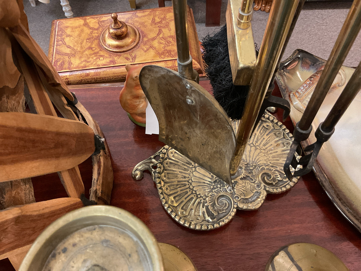 Fireplace Set Stunning Brass Horse Heads