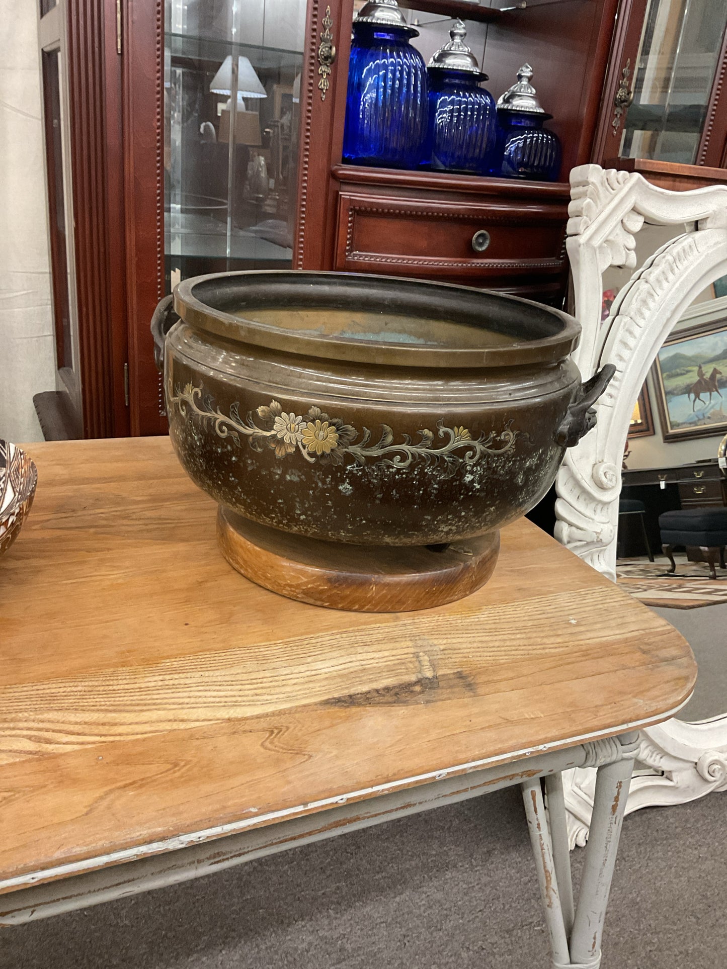 Japanese Bronze Temple Jardinere 19th Century