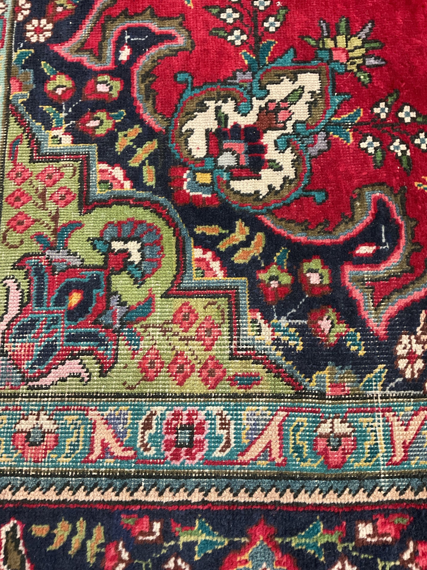 Vintage Hand-tied Persian Area Rug