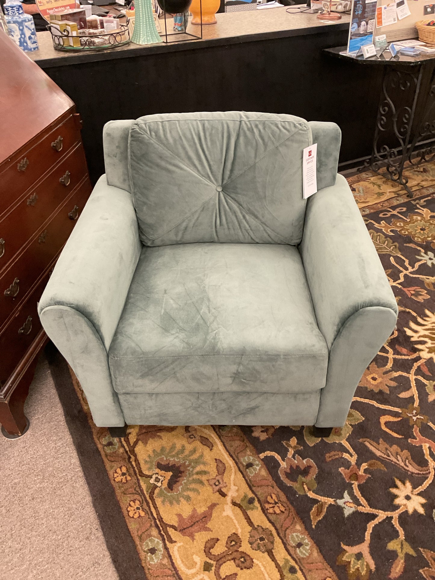 Teal Arm Chair by Lifestyle Solutions