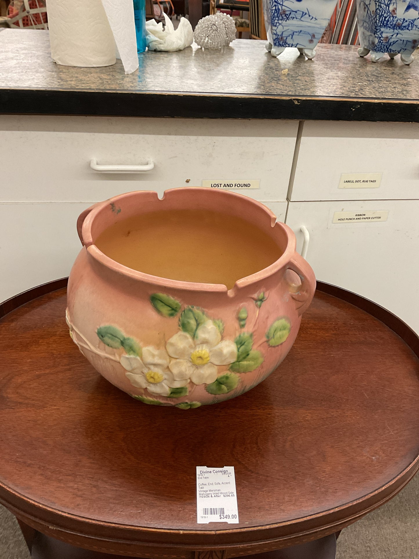 Vintage Roseville Jardinere Primrose Pink