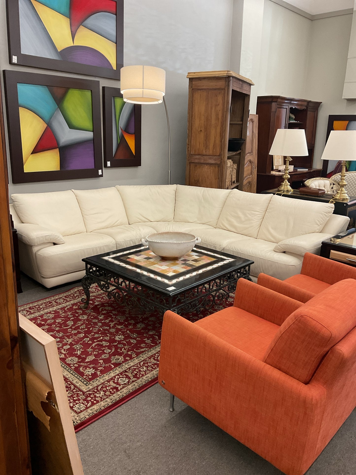 Italian Leather Sectional