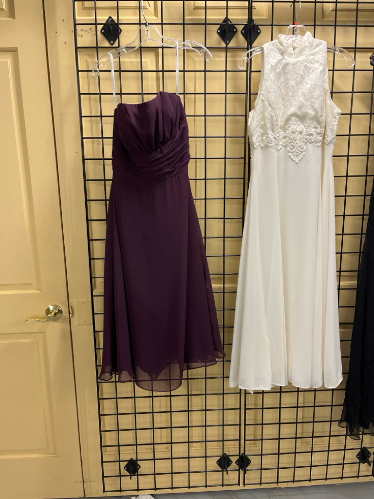 Jordan Plum Strapless Evening Gown Size 8