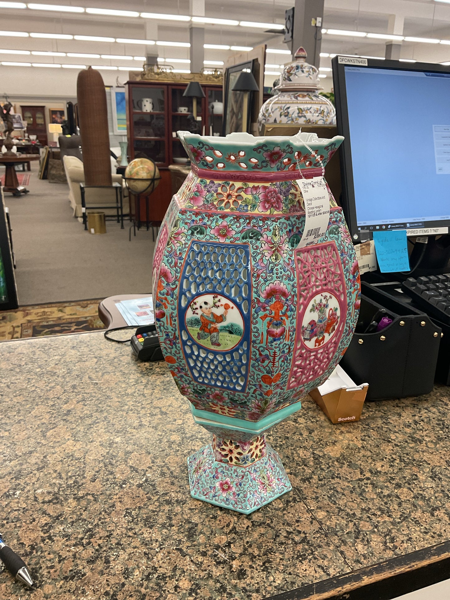 Chinese Hexagonal Wedding Lantern