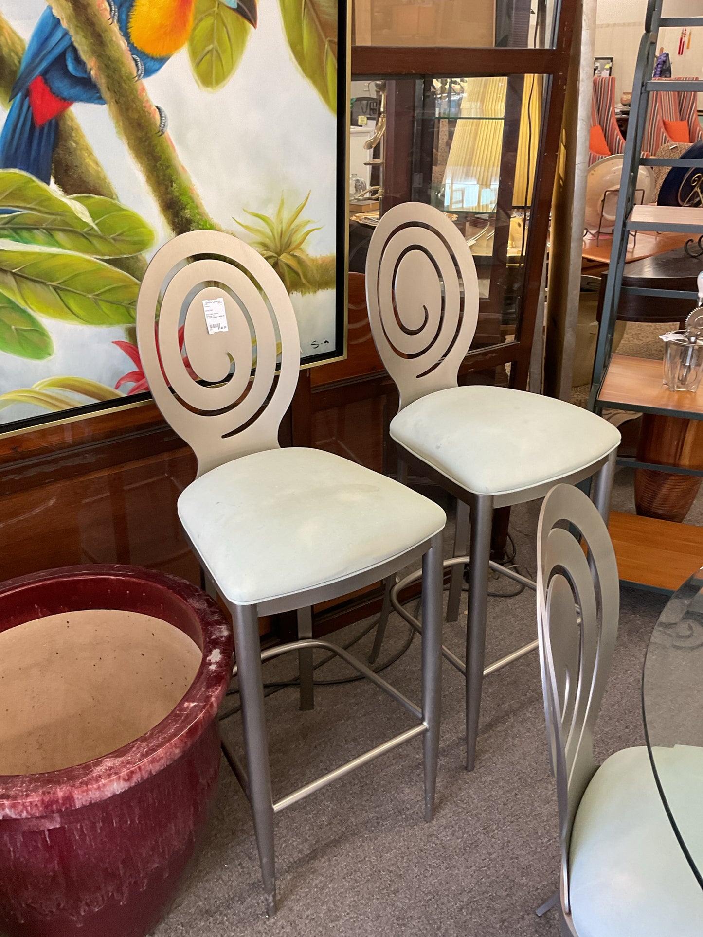 Ethan Allen Radius Barstools (2)