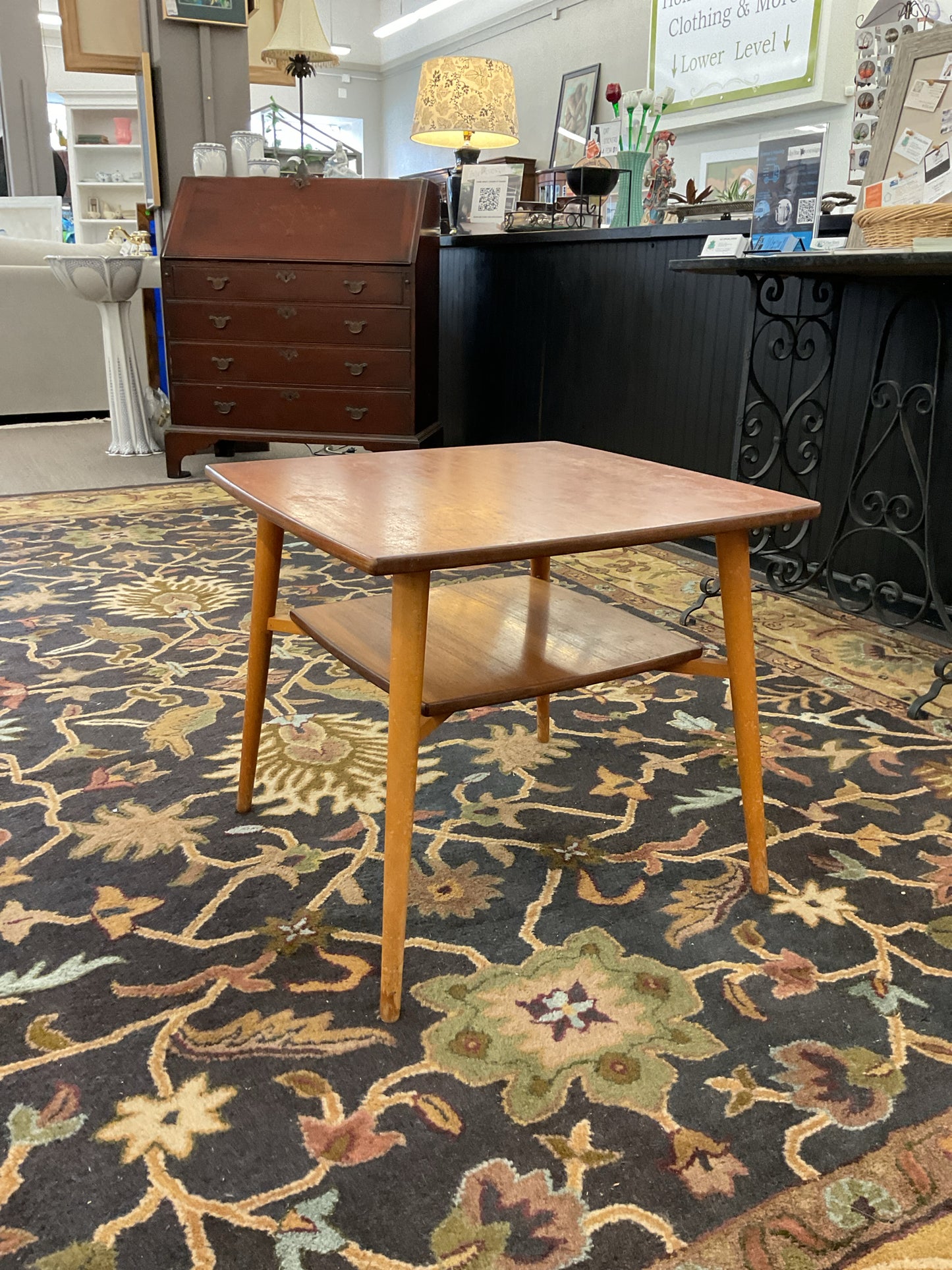 Mid Century Two Tier Side Table