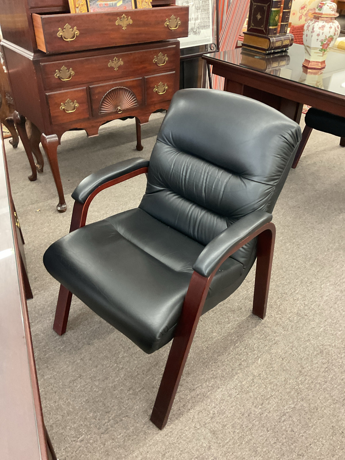 Faux Black Leather Office Chair