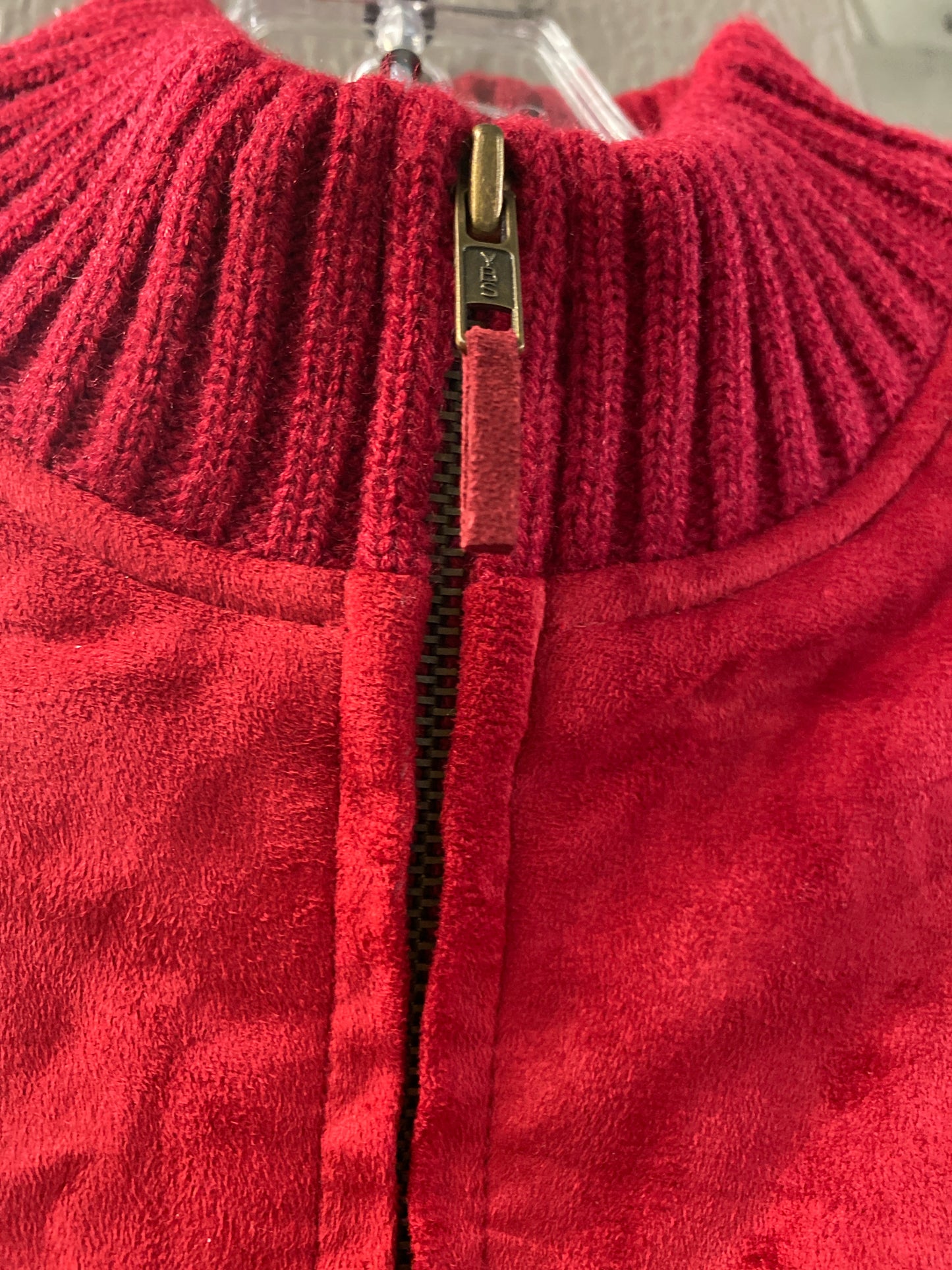 Karen Scott Red Ribbed Vest Size S