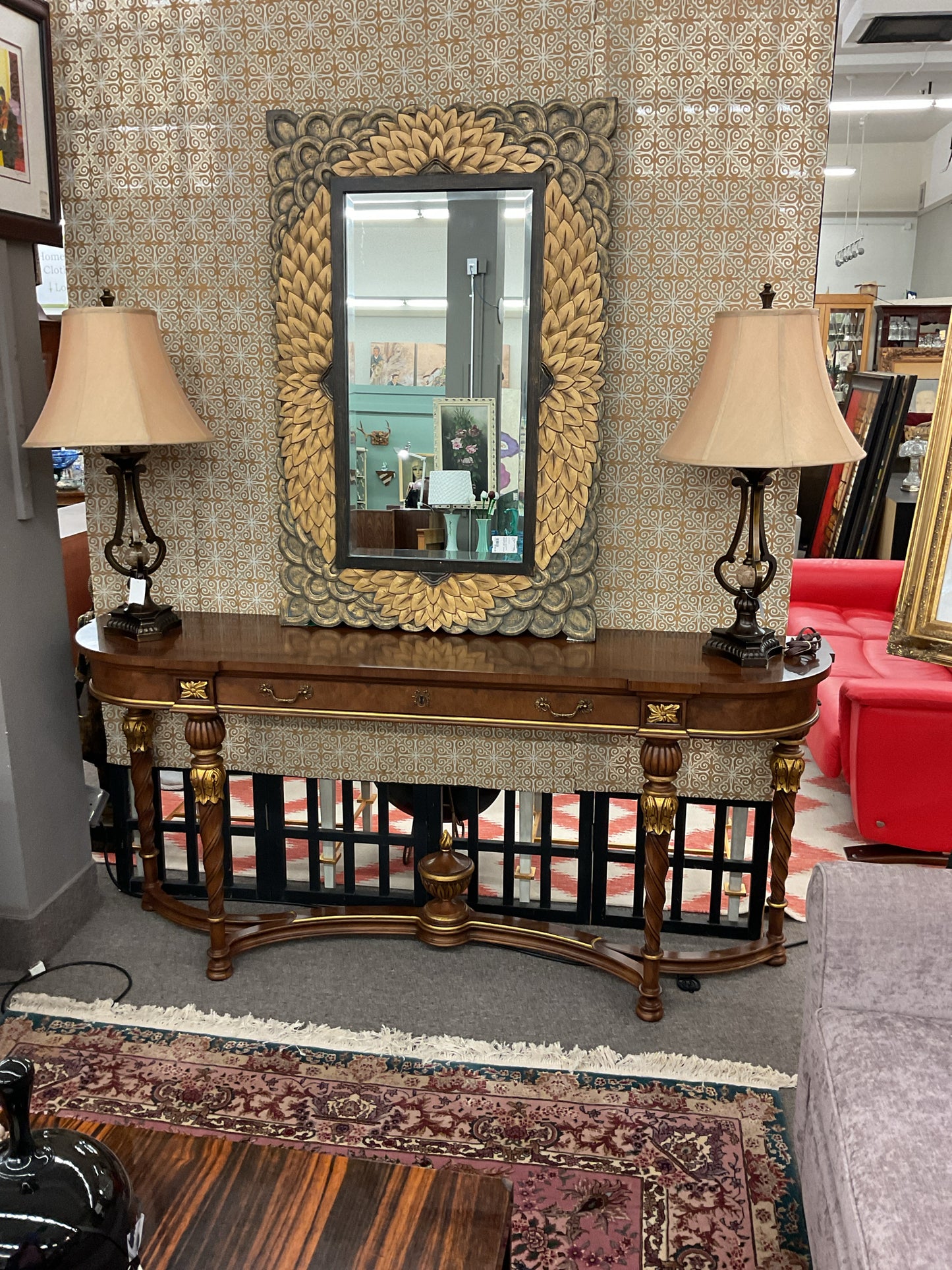 Mahogany Console Table by Karges Furniture Co 72"L,33"H,17"D