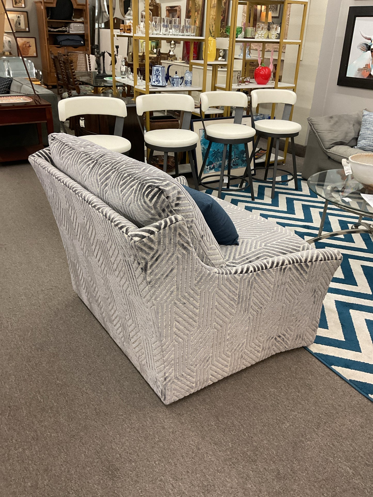 Massoud Oversized Swivel Grey Chair