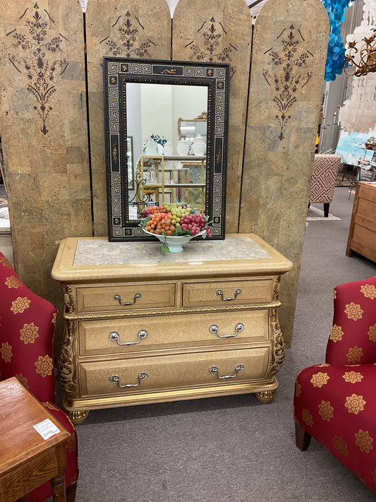 Marble Top 4-Drawer Dresser
