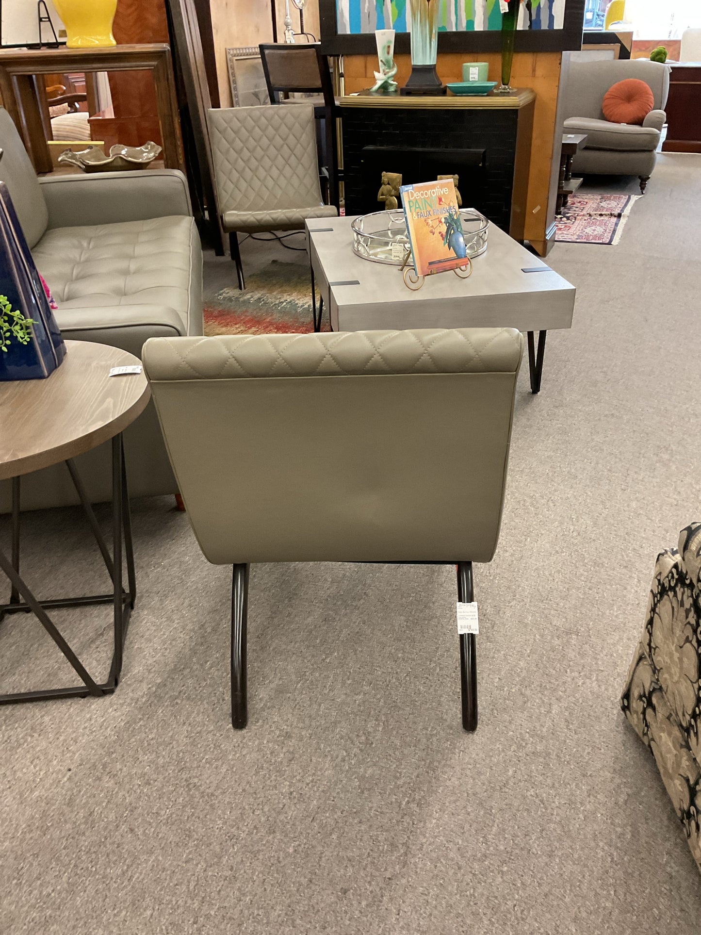 Arteriors Danforth MCM Dove Quilted Chair