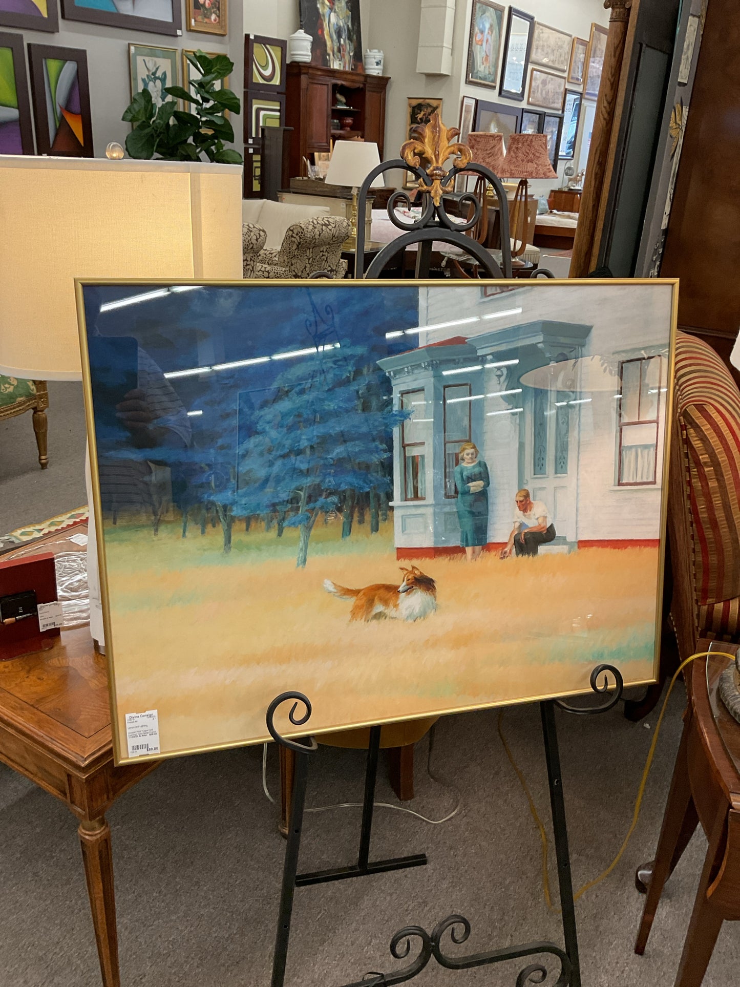 Hooper Print "Cape Cod Evening" Gold Metal Frame