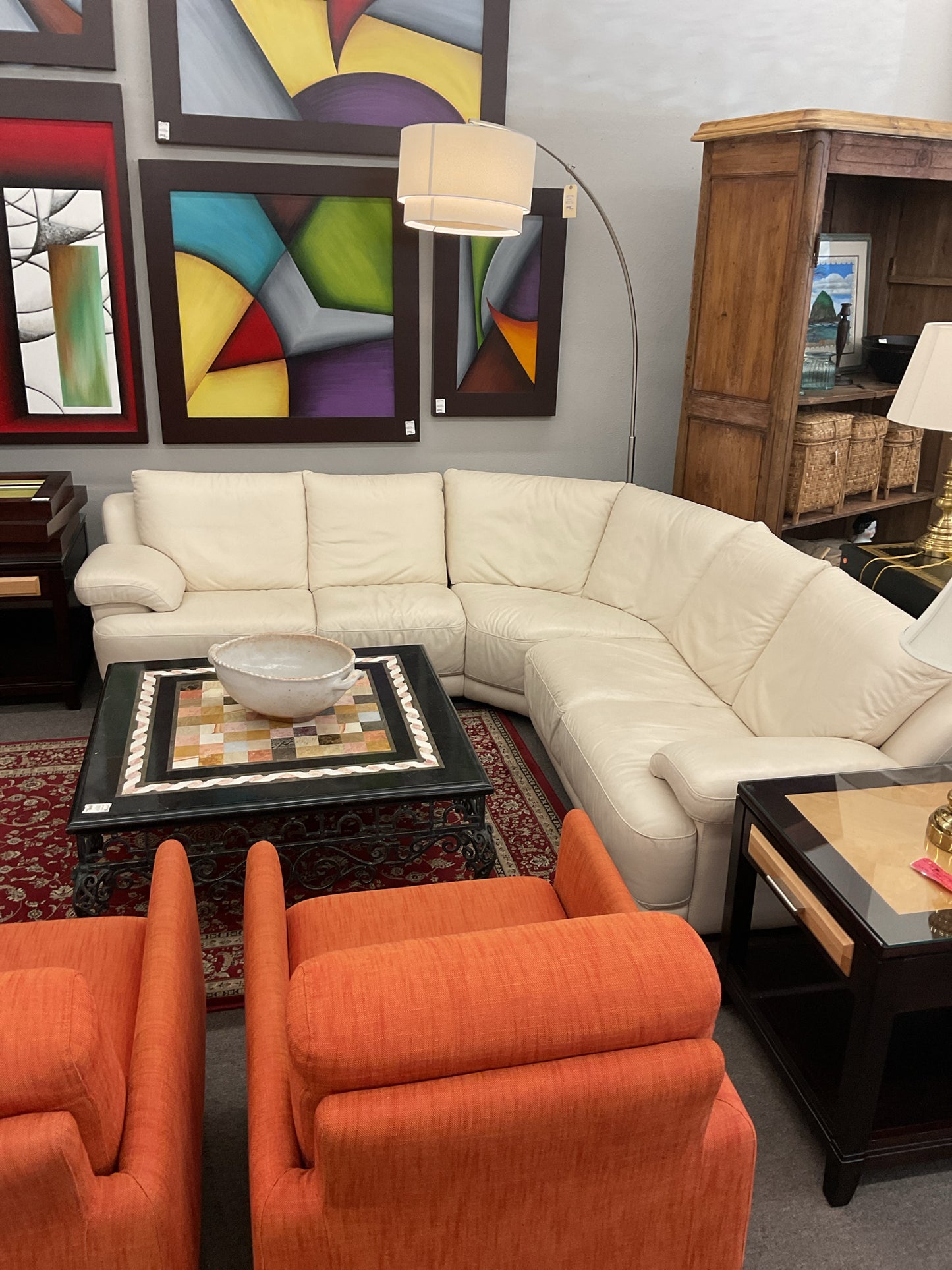 Italian Leather Sectional