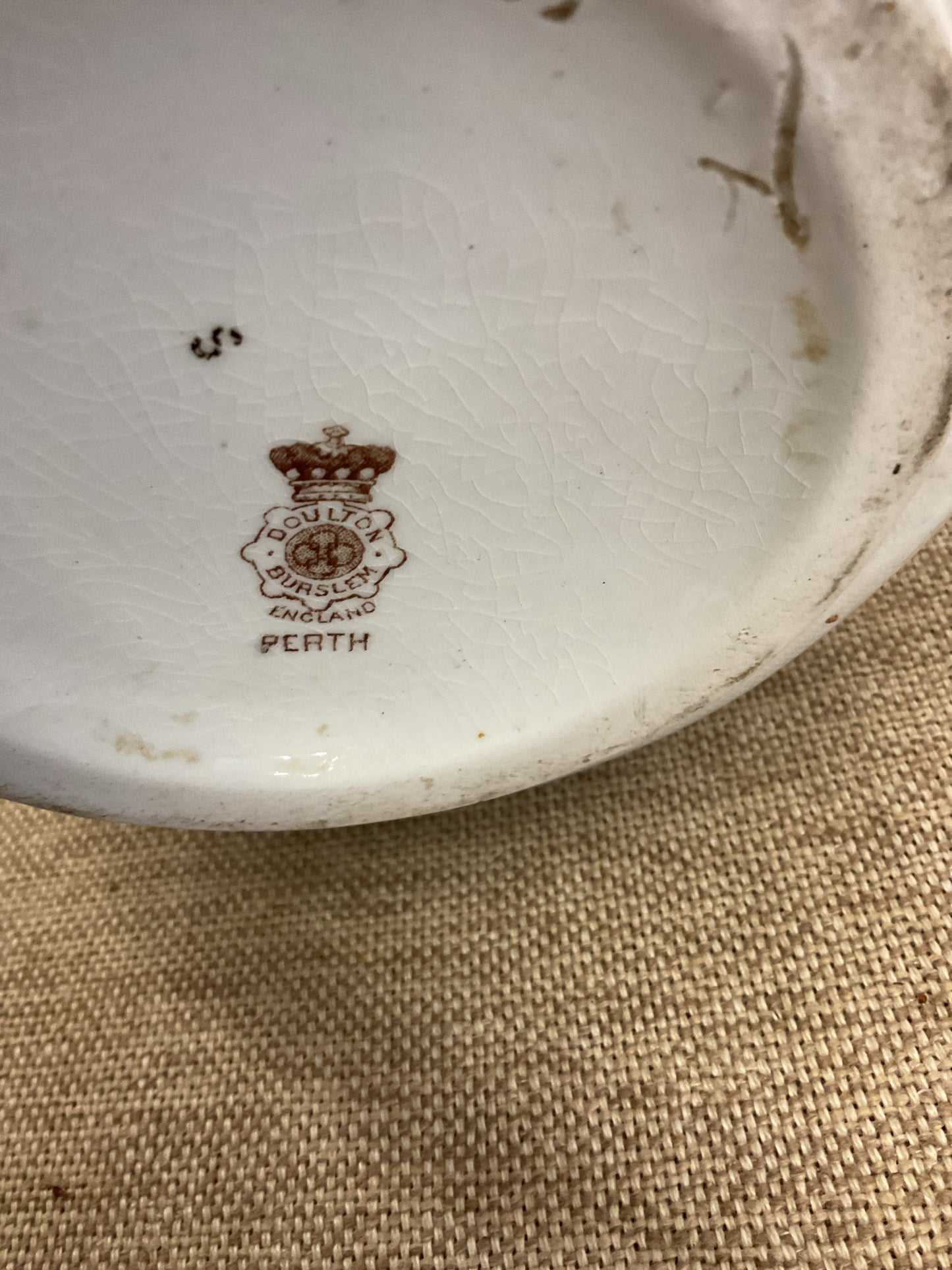 Pitcher Bowl Unique Antique Two Piece Doulton