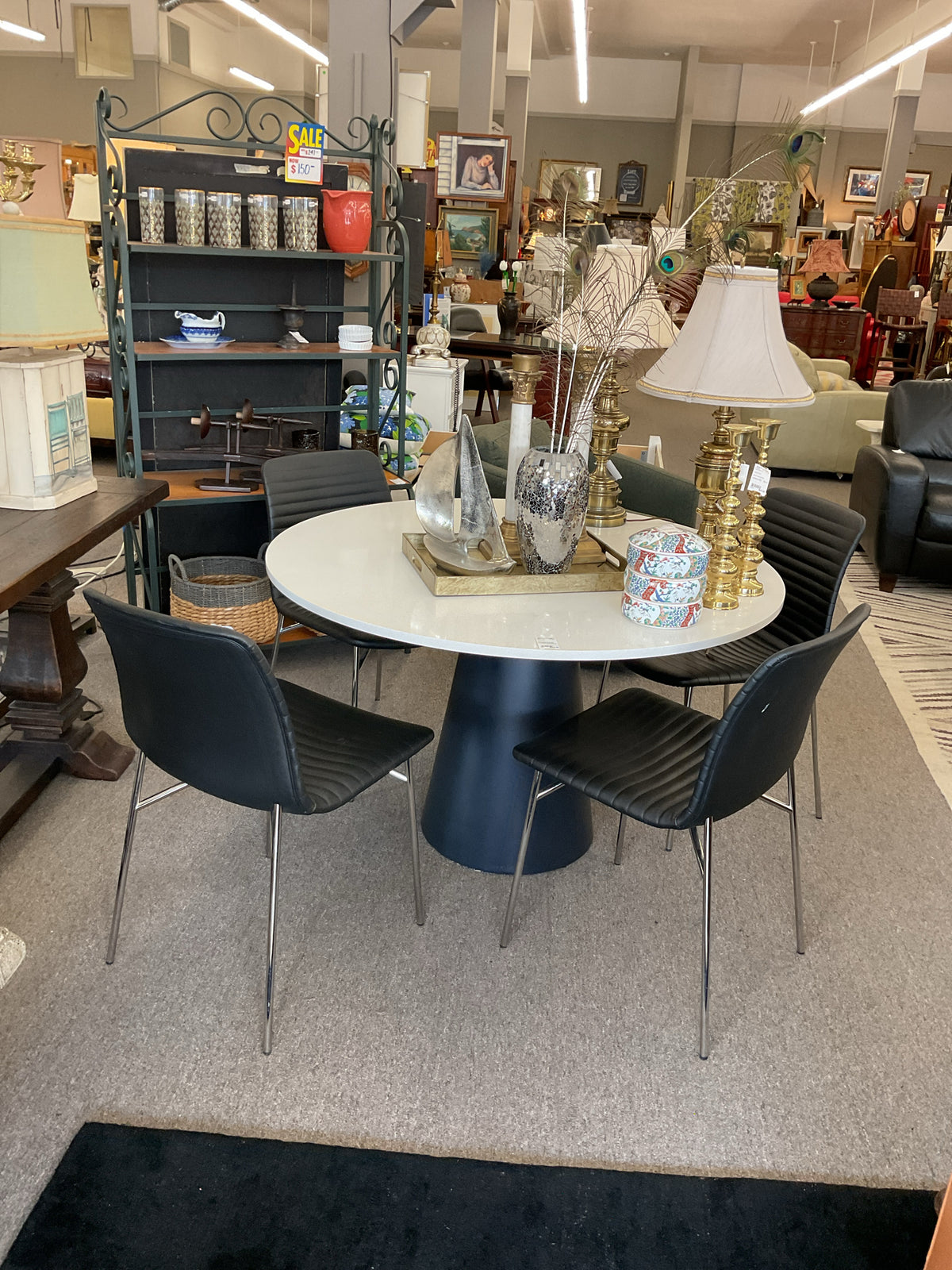 Room & Board Cato Synthetic Leather Dining Chairs Set (4)