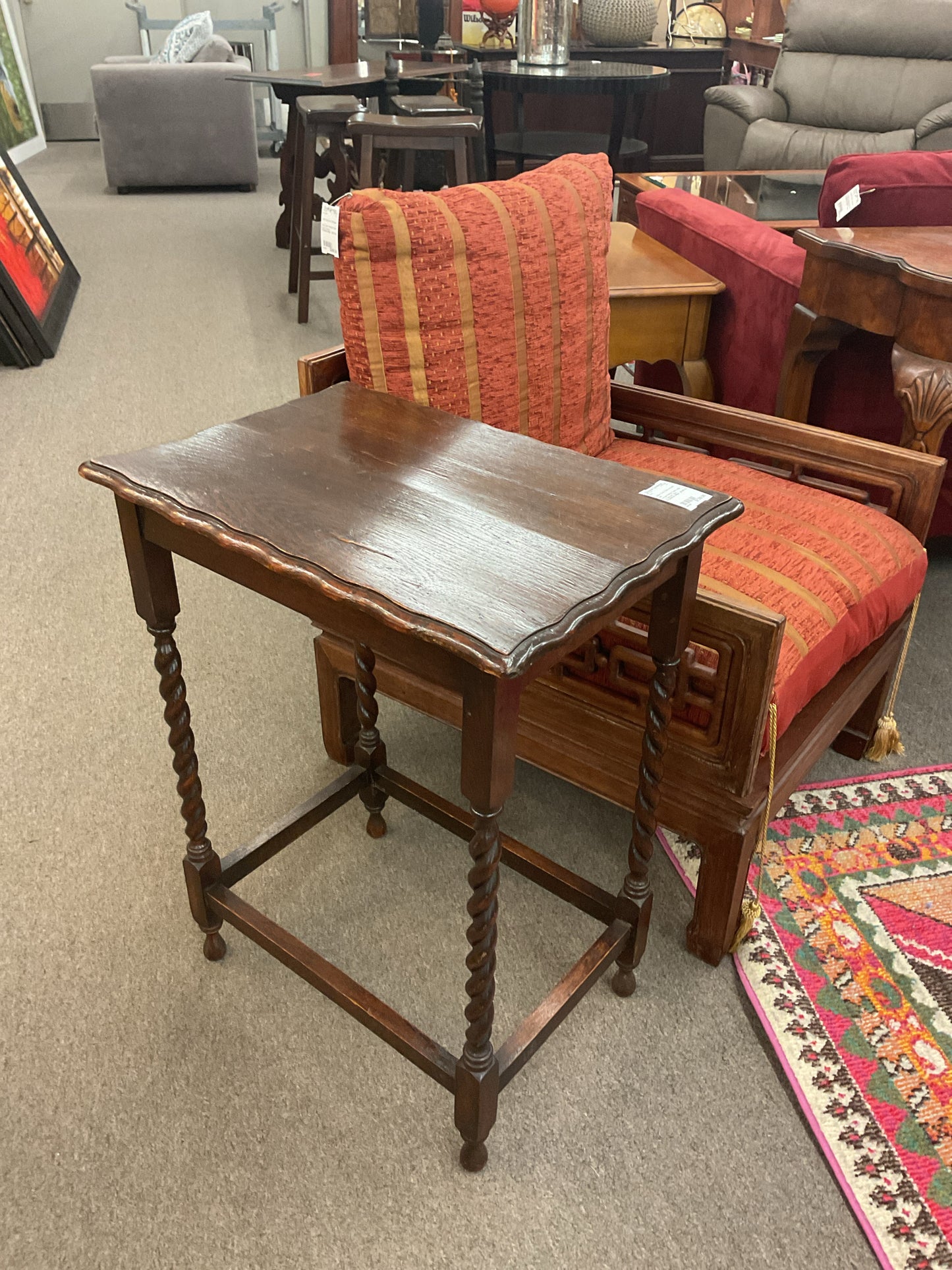 Vintage Barley-Twist Legs Occasional Table