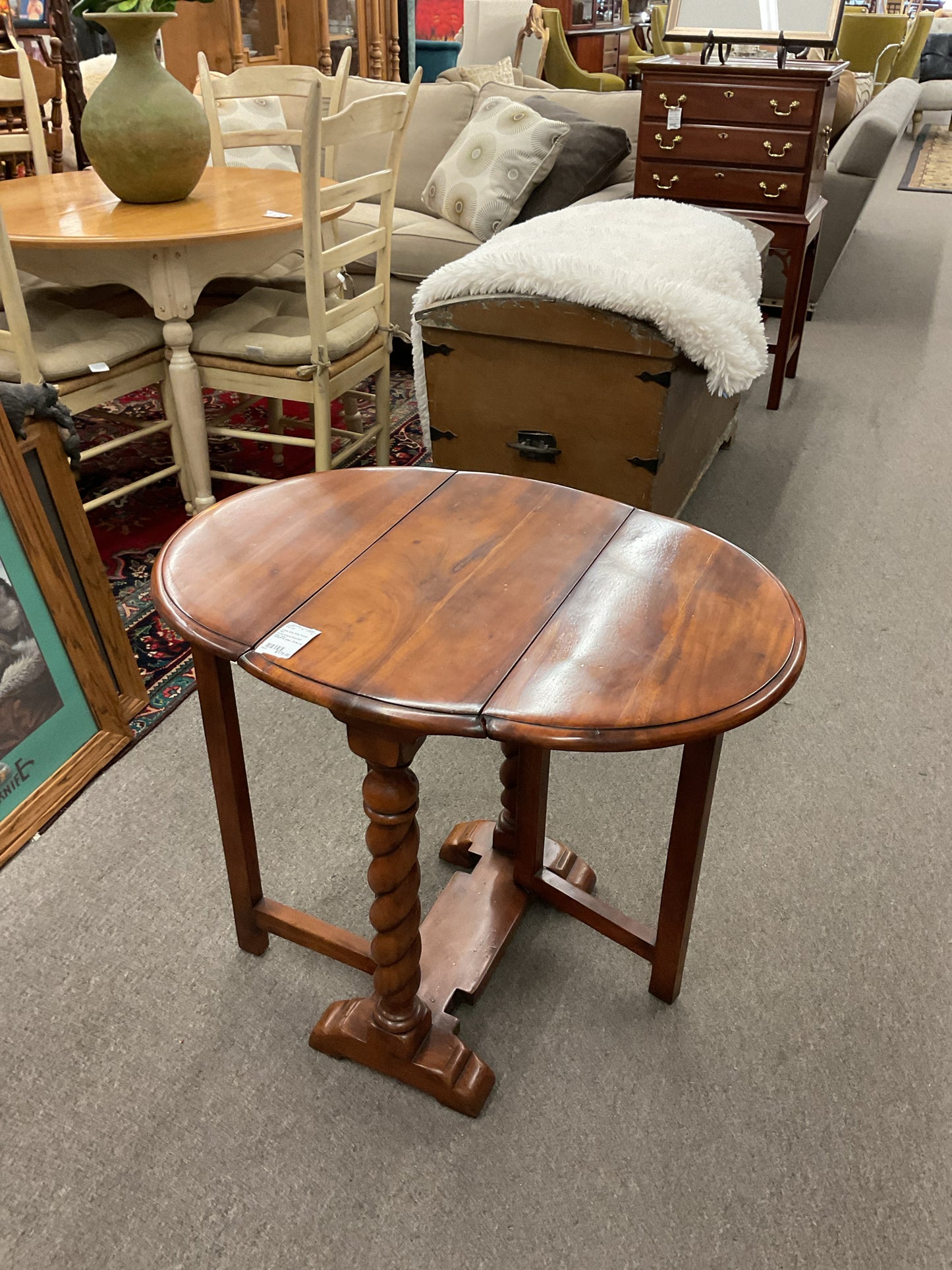 Small Antique Drop-leaf Side Table