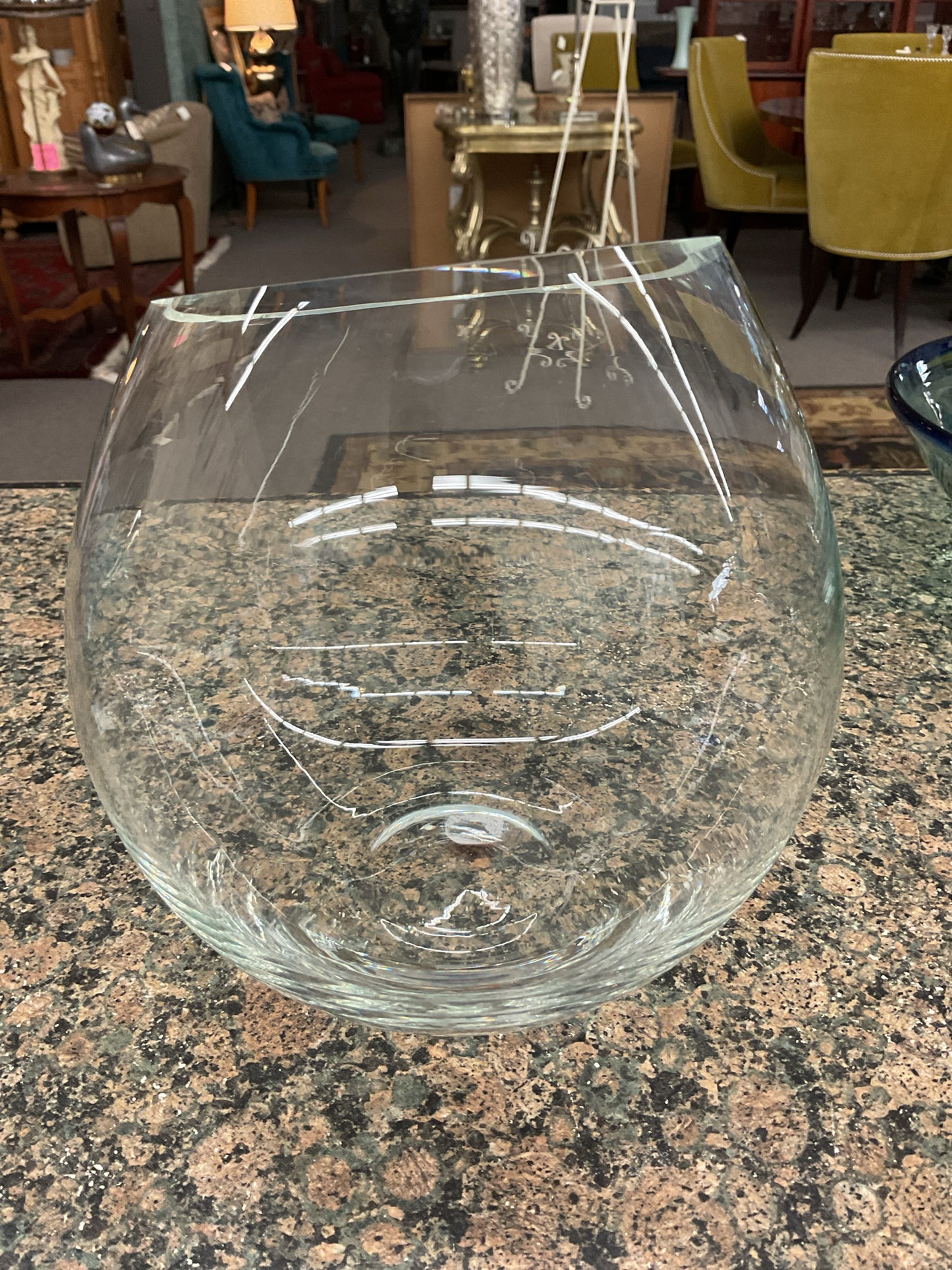 Asymetrical Glass Clear Vase