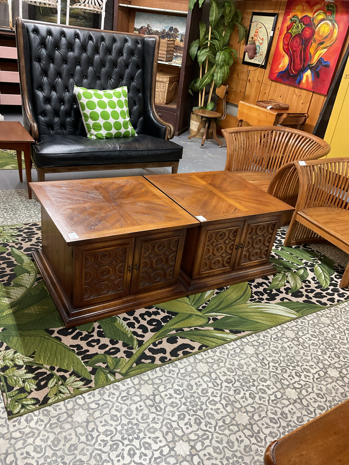 Thomasville Square Oak Mid Century Coffee Table 29x29x20