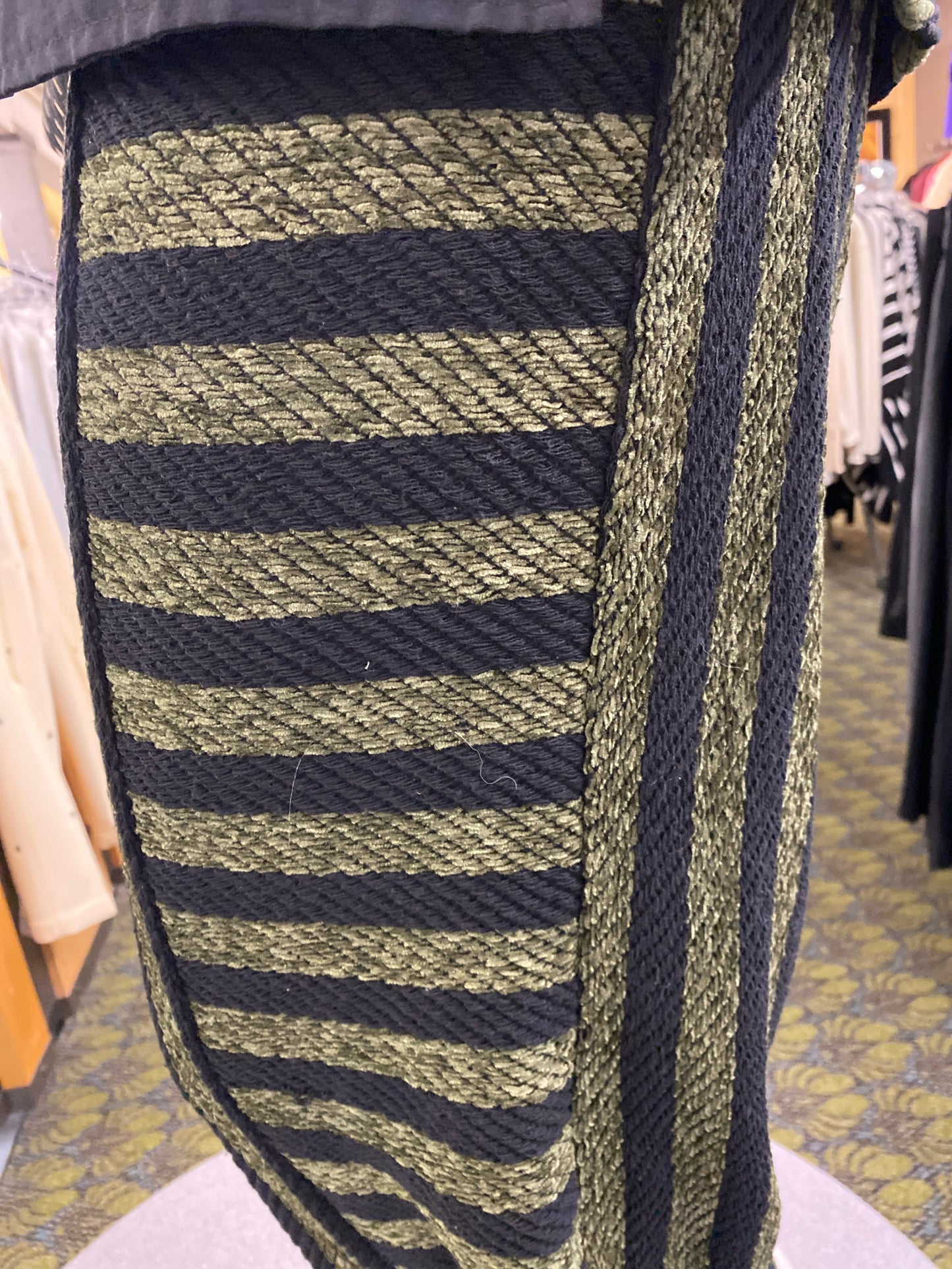 Luukaa Green and Black Striped Pant Size 8