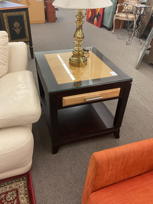 Trad nightstand w/birch top & Single Drawer