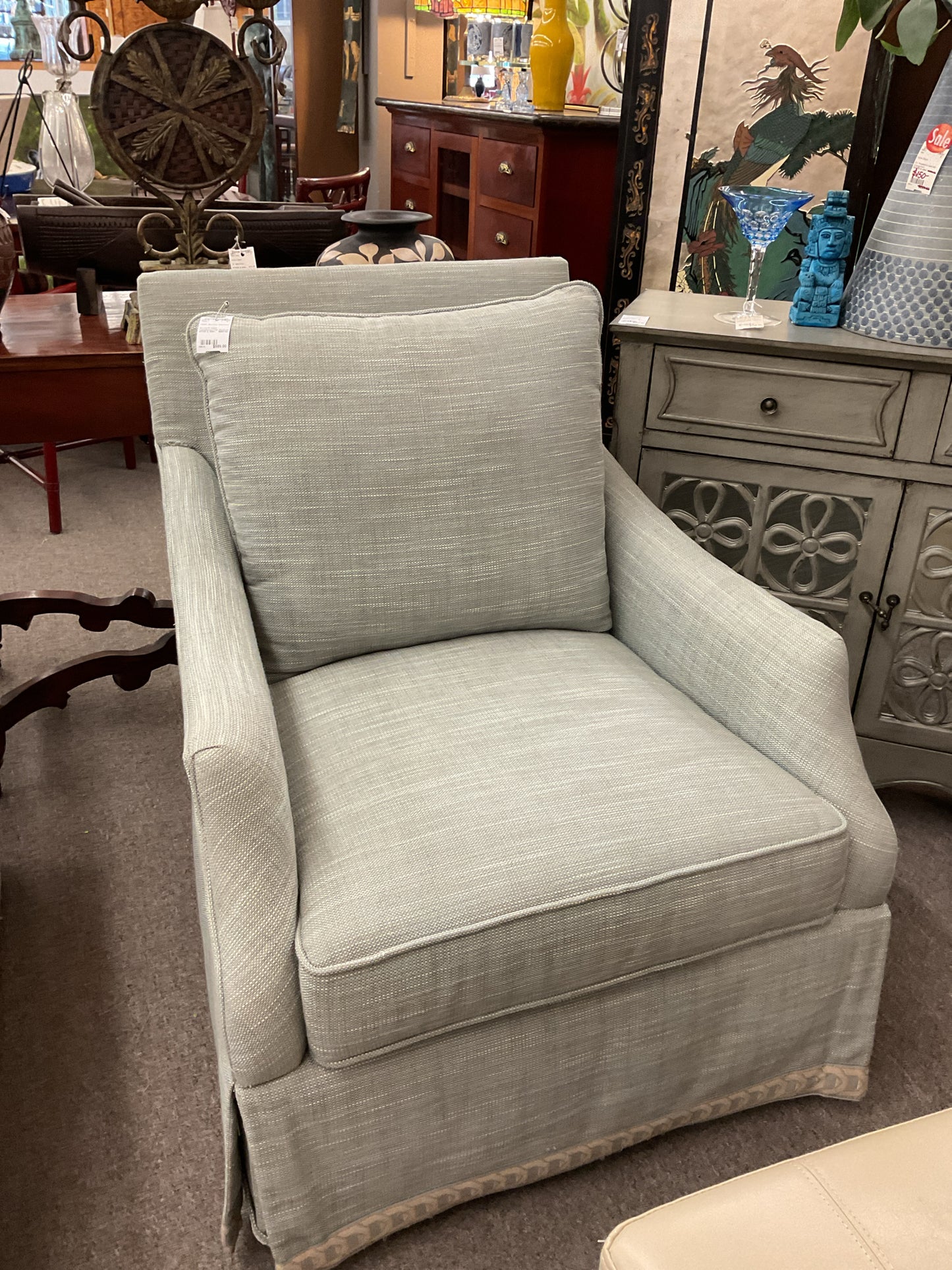 Bernhardt Swivel Upholstered Chair 29x34x35