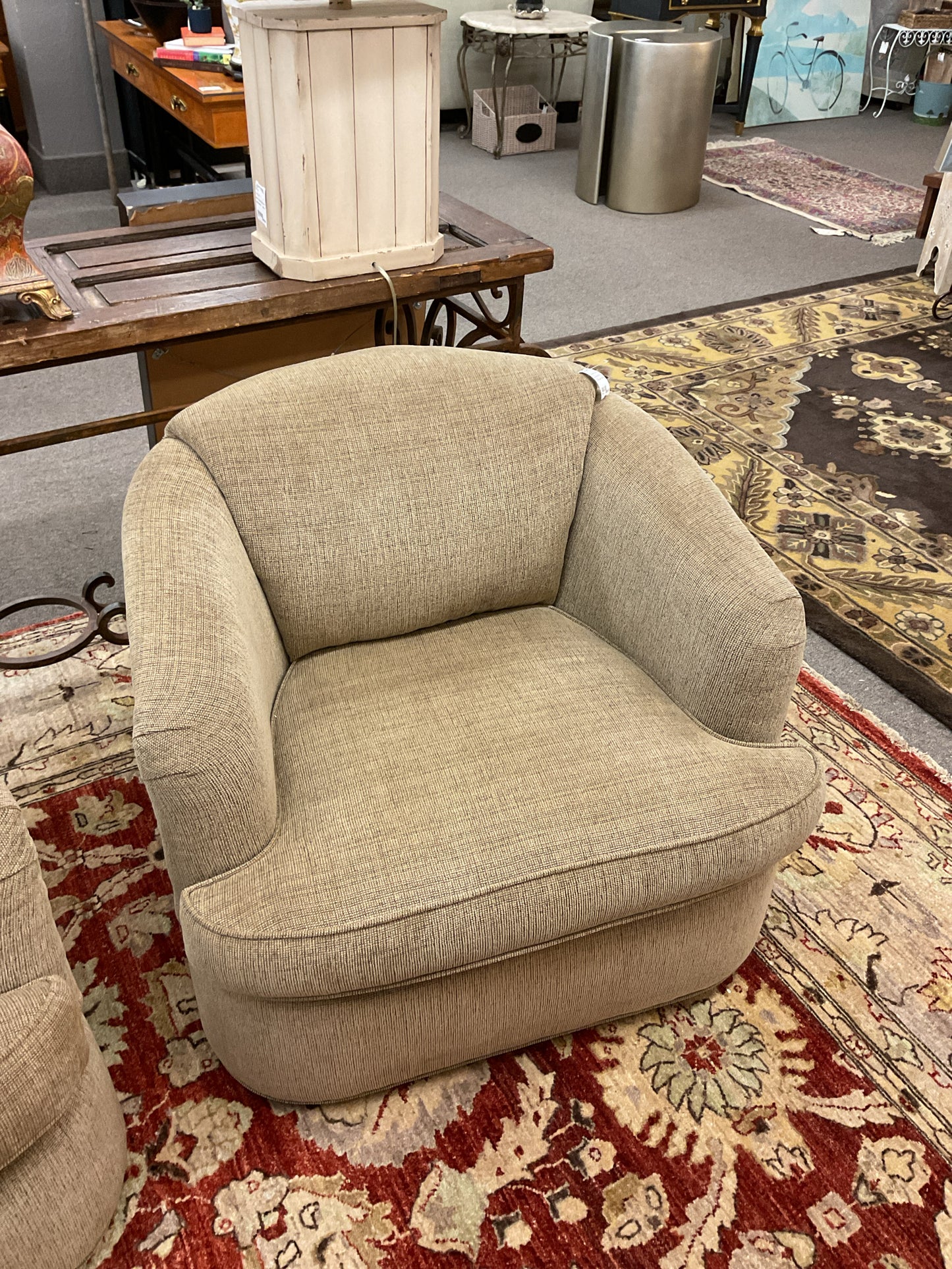 Swivel Barrel Club Chair