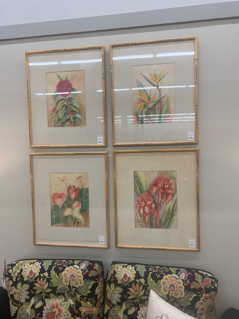Vintage Hawaiian Flower Painting