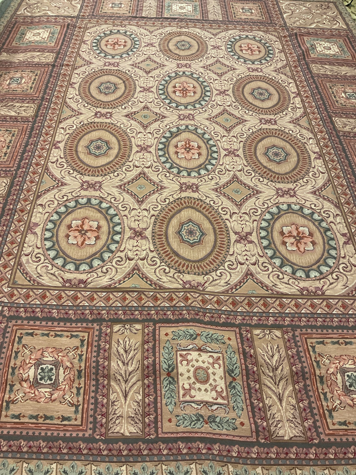 Neoclassical Needlepoint Rug 9'3"x 12'