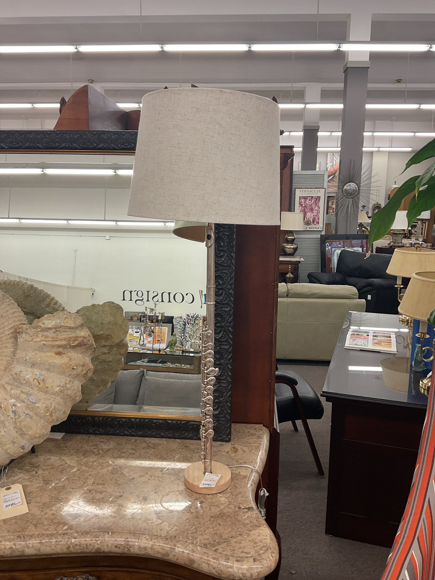 Repurposed Musical Instrument Table Lamp