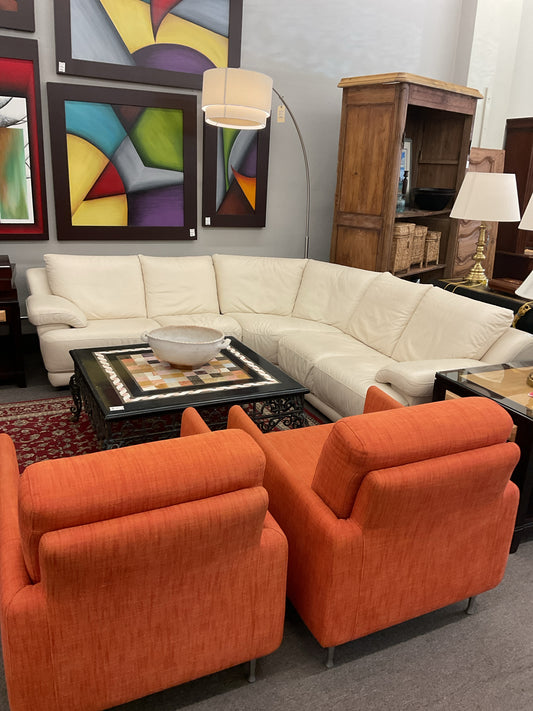 Italian Leather Sectional