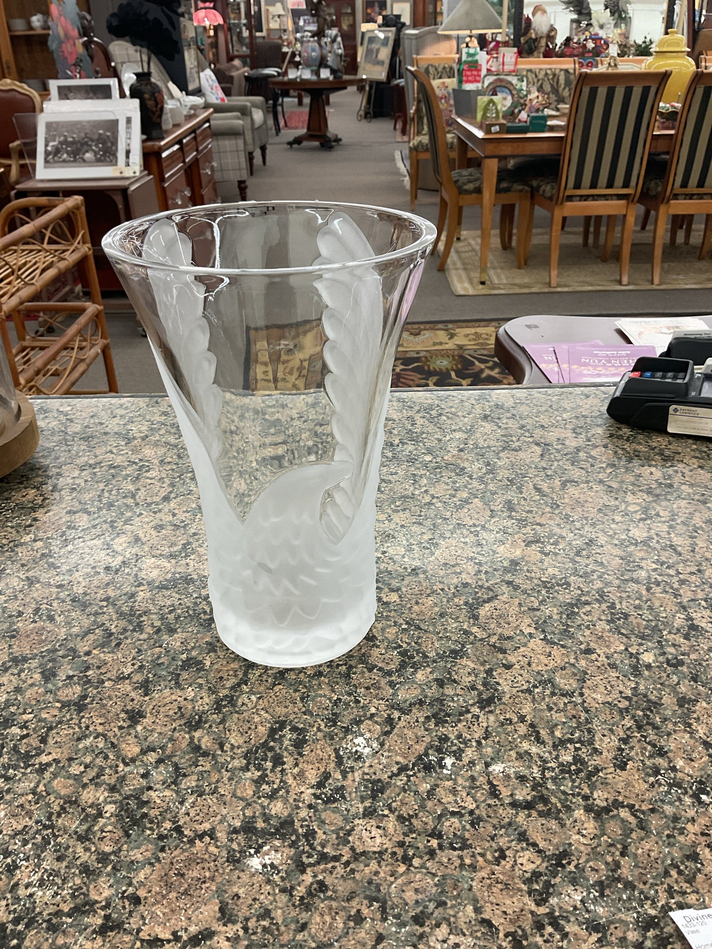 Crystal Vase Flying Vase Bible Inscription