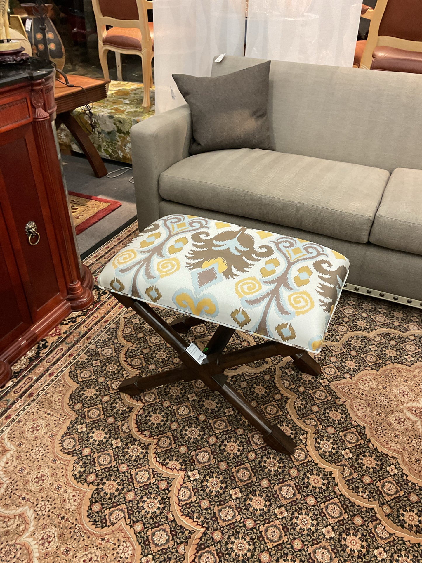 Upholstered X Bench